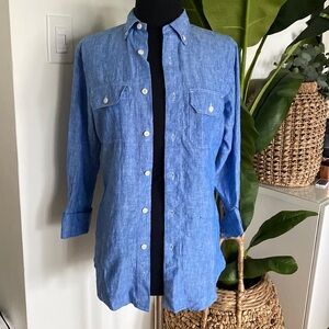 Club Monaco Slim Fit Linen Dress Shirt